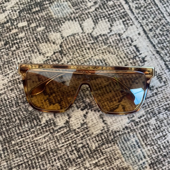 VICTORIA BECKHAM Tortoiseshell Shield Sunglasses blonde Havana display picture 1